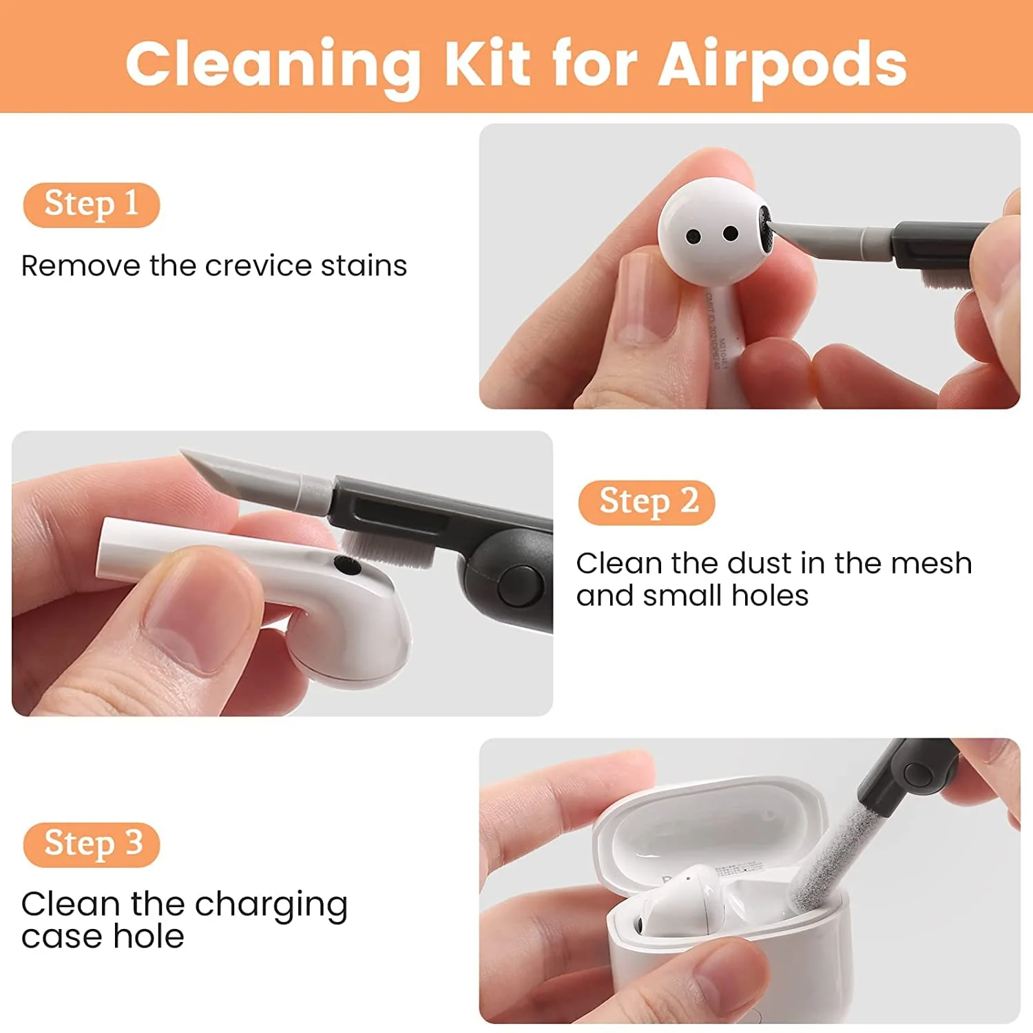 7-in-1 Electronics Cleaner Kit, Cleaning Pen for AirPods, Headphones, Mobiles, Laptops - Image 4