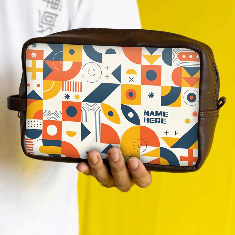 Abstract Column Custom Name Utility Pouch