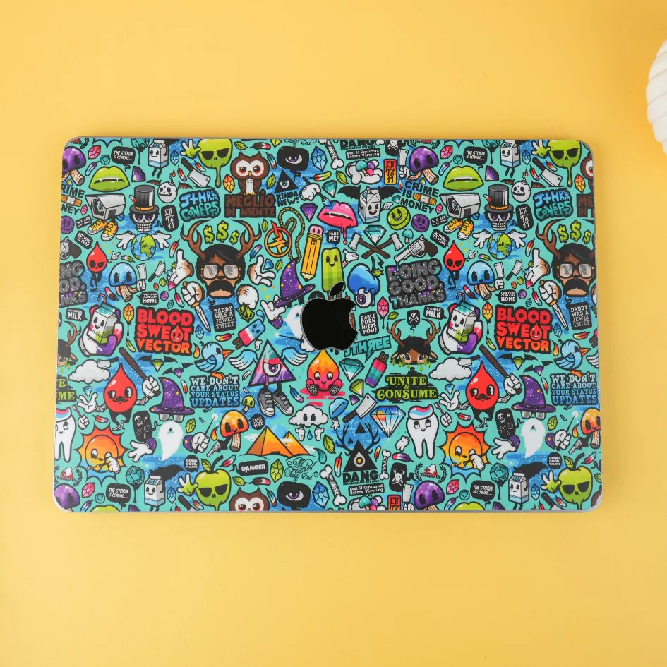 Macbook Blue Abstract Laptop Skins - Image 4