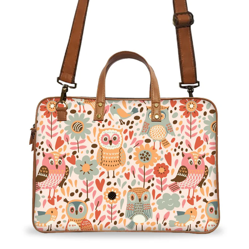 Abstract Owl Deluxe Laptop Bag