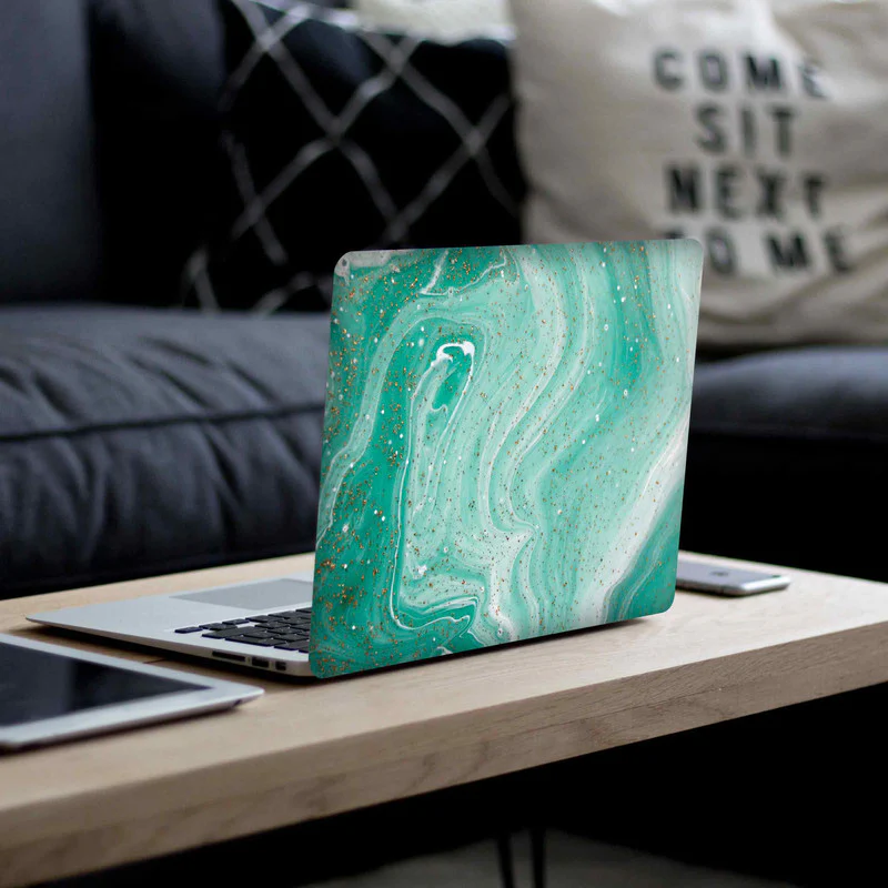 Aesthetic Green Marble 2 Laptop Skin - Image 2