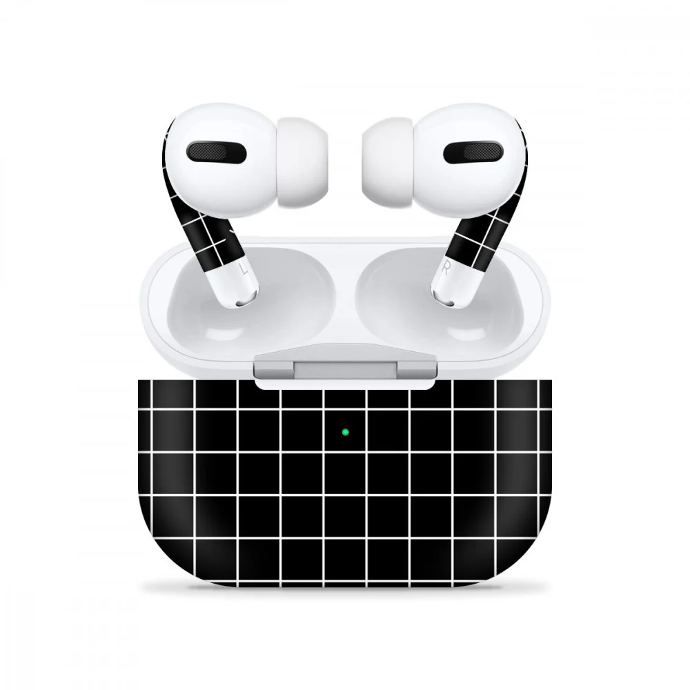 Airpods Pro Squares Black Skin
