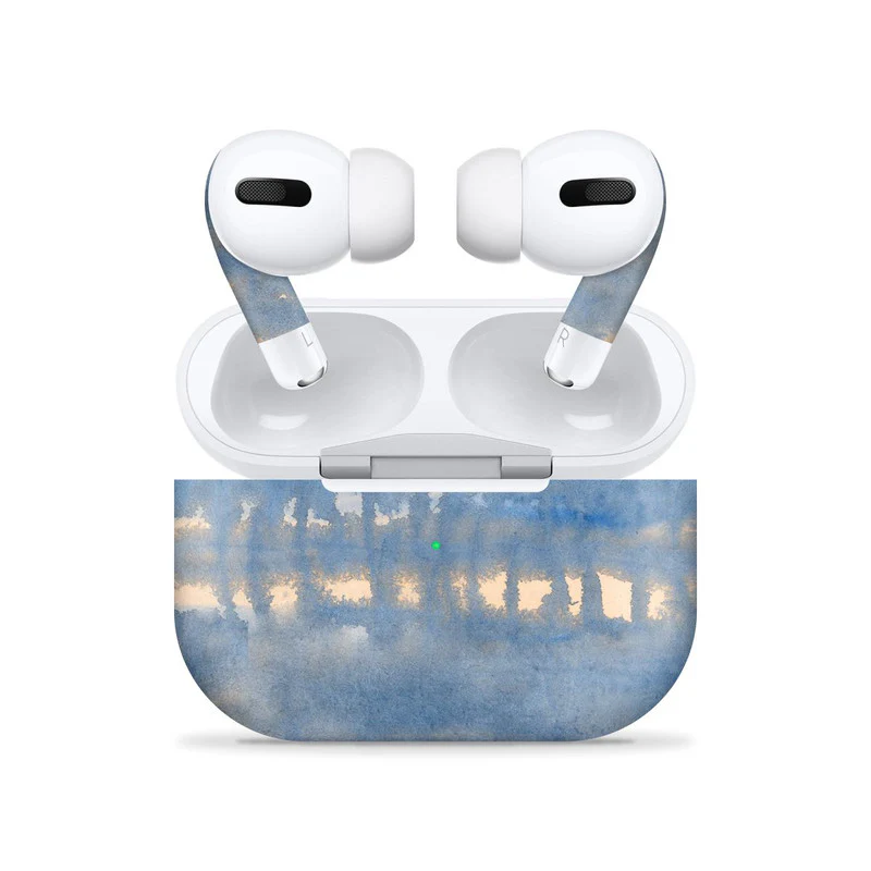 Airpods Pro WaterPaint Blue Skin