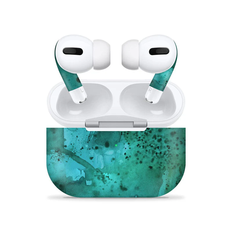 Airpods Pro WaterPaint Green Skin