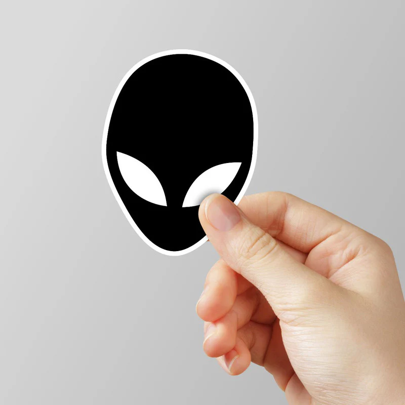 Alien Black Laptop Sticker