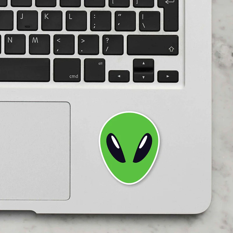 Alien Eyes Laptop Sticker - Image 2