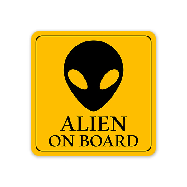 Alien On Board Car Sticker - Image 2