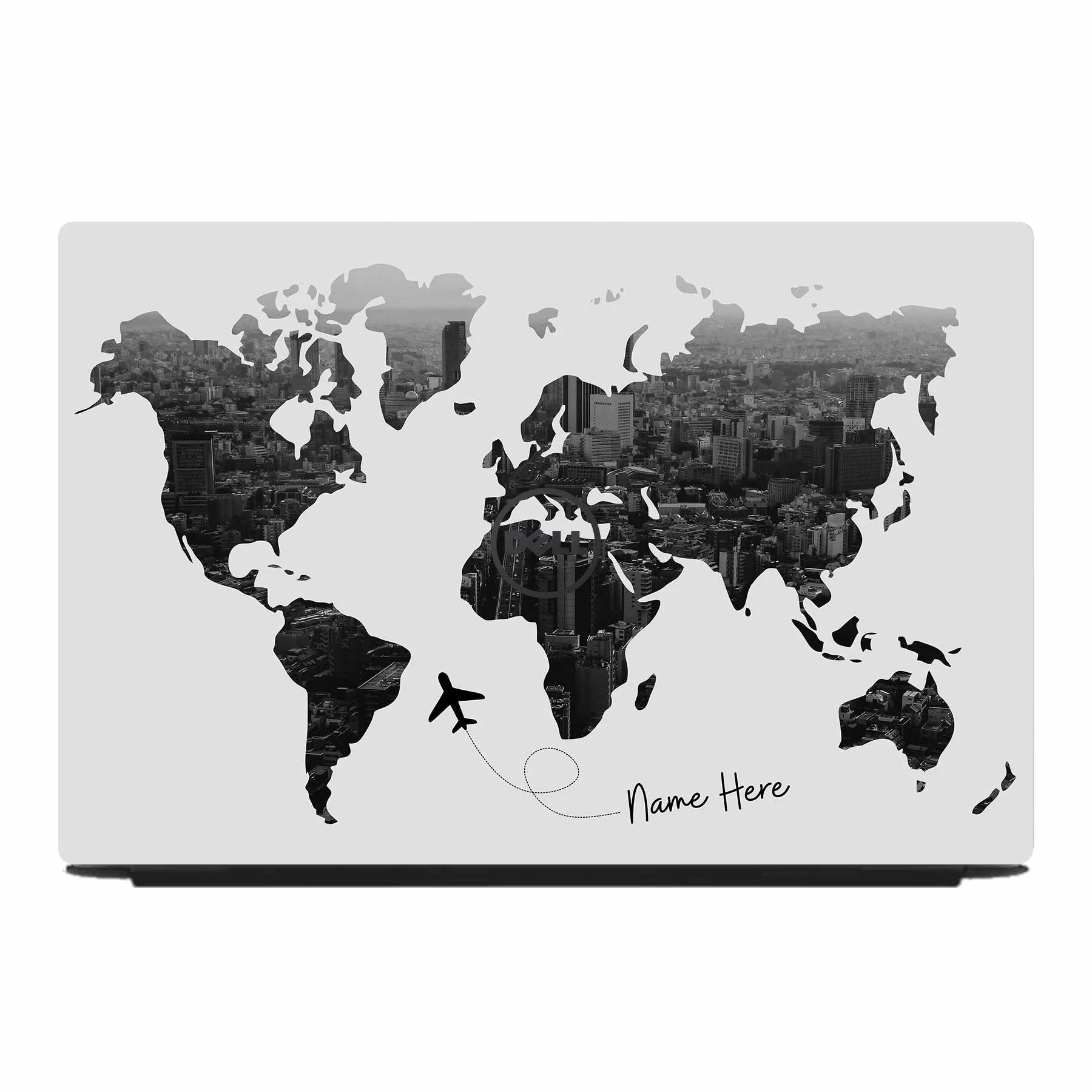 All Over the World Custom Name Dell Inspiron 3501 3520 Laptop Skin