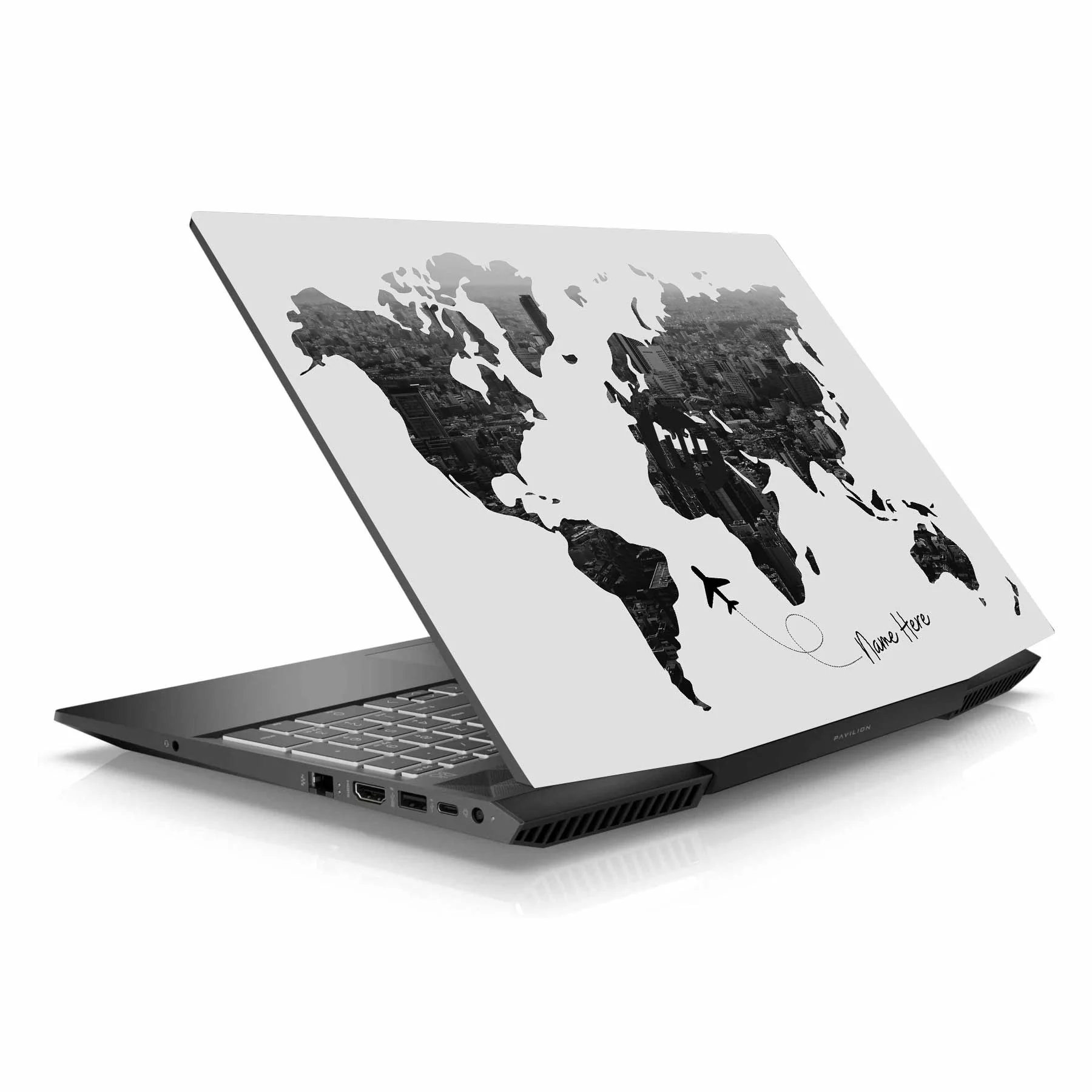 All Over the World Custom Name HP Pavilion Gaming 15 CX Series Laptop Skin