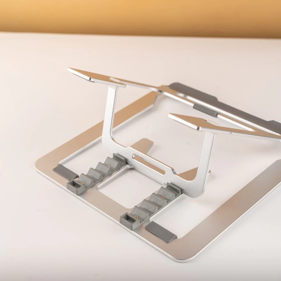 Aluminum Adjustable Height Foldable Laptop Stand - Compatible Up-to 17” Laptops - Image 5