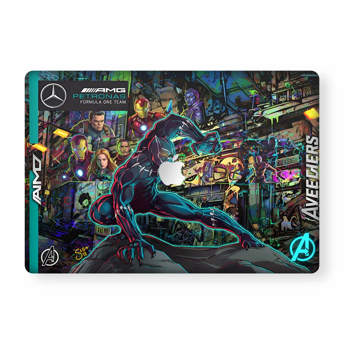AMG X Avengers Macbook Skin