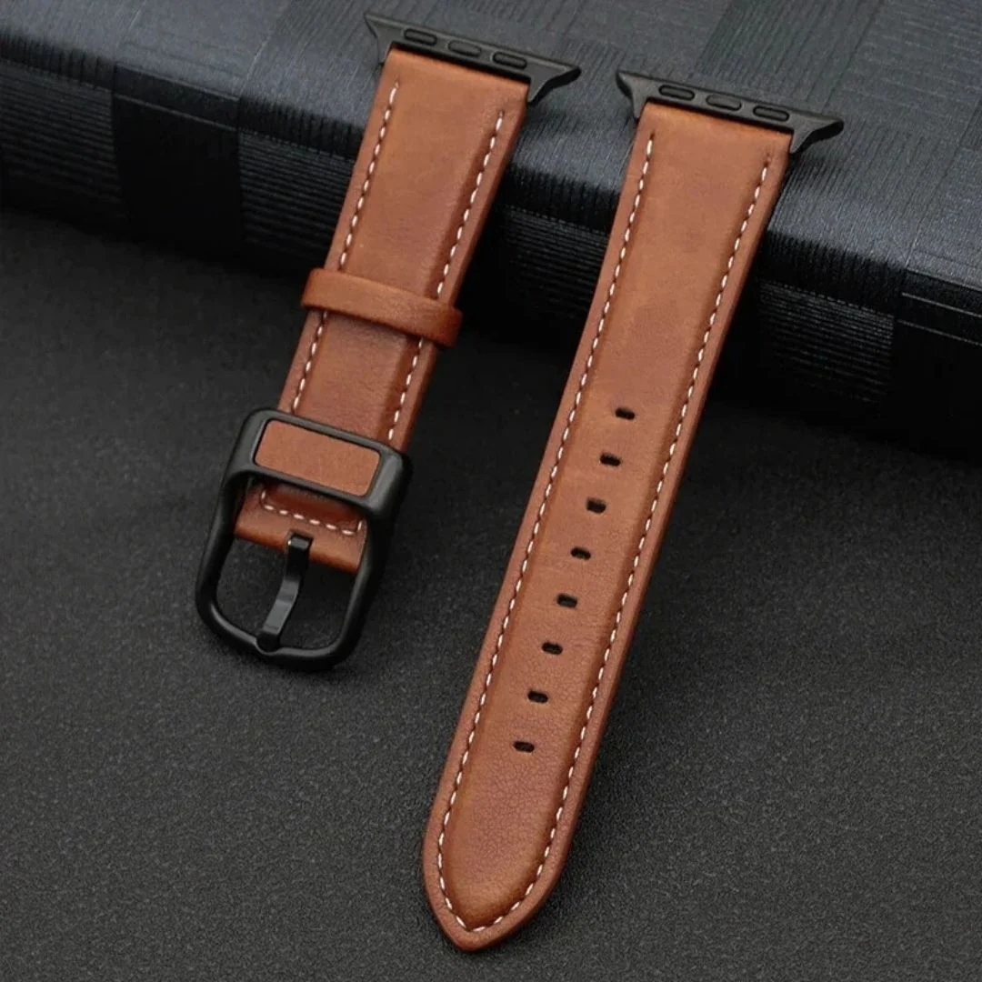 Apple Watch Brown Weave Leather Strap - 42/44/45/49 MM