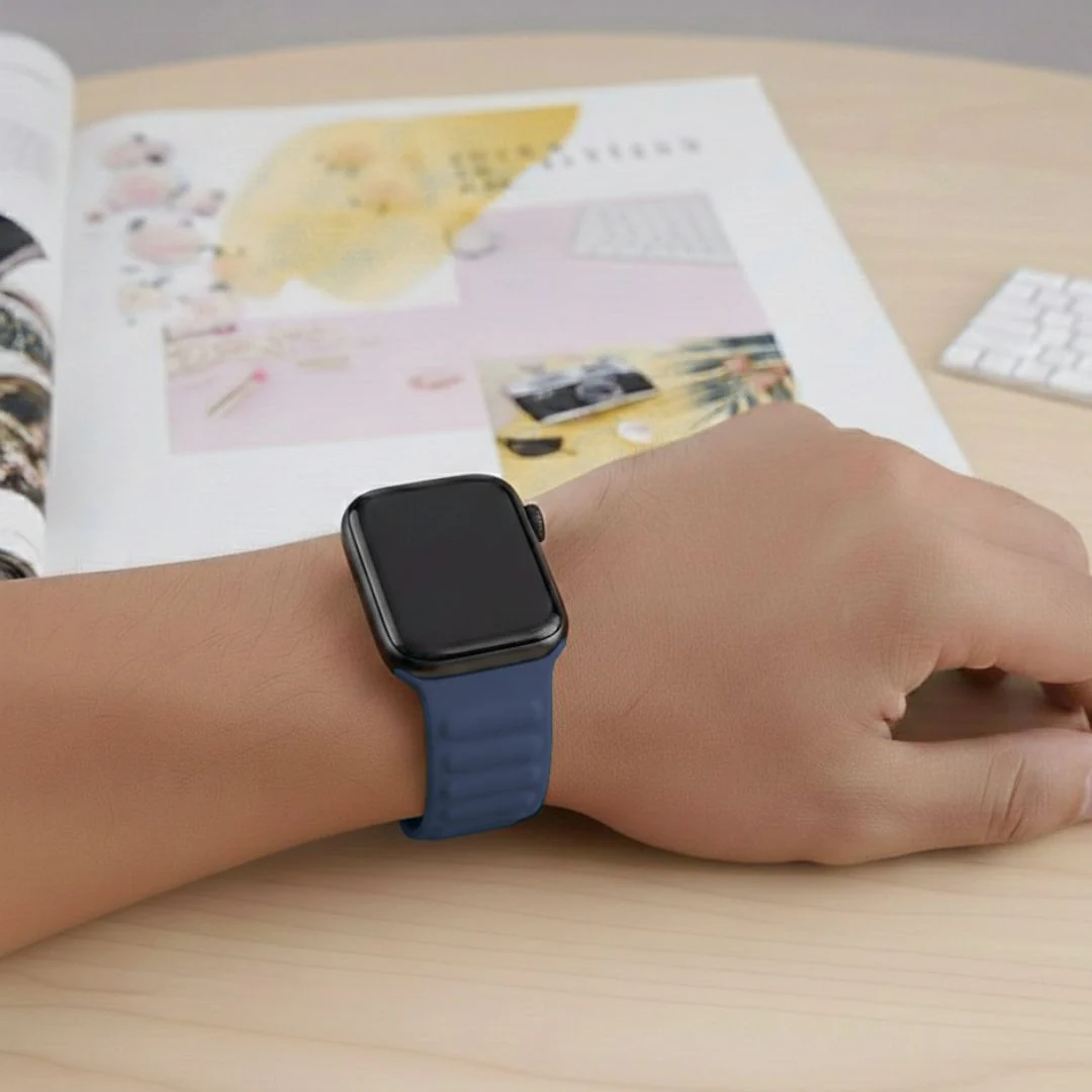 Apple Watch Magnetic Smash Navy Blue Strap - 42/44/45/49 MM