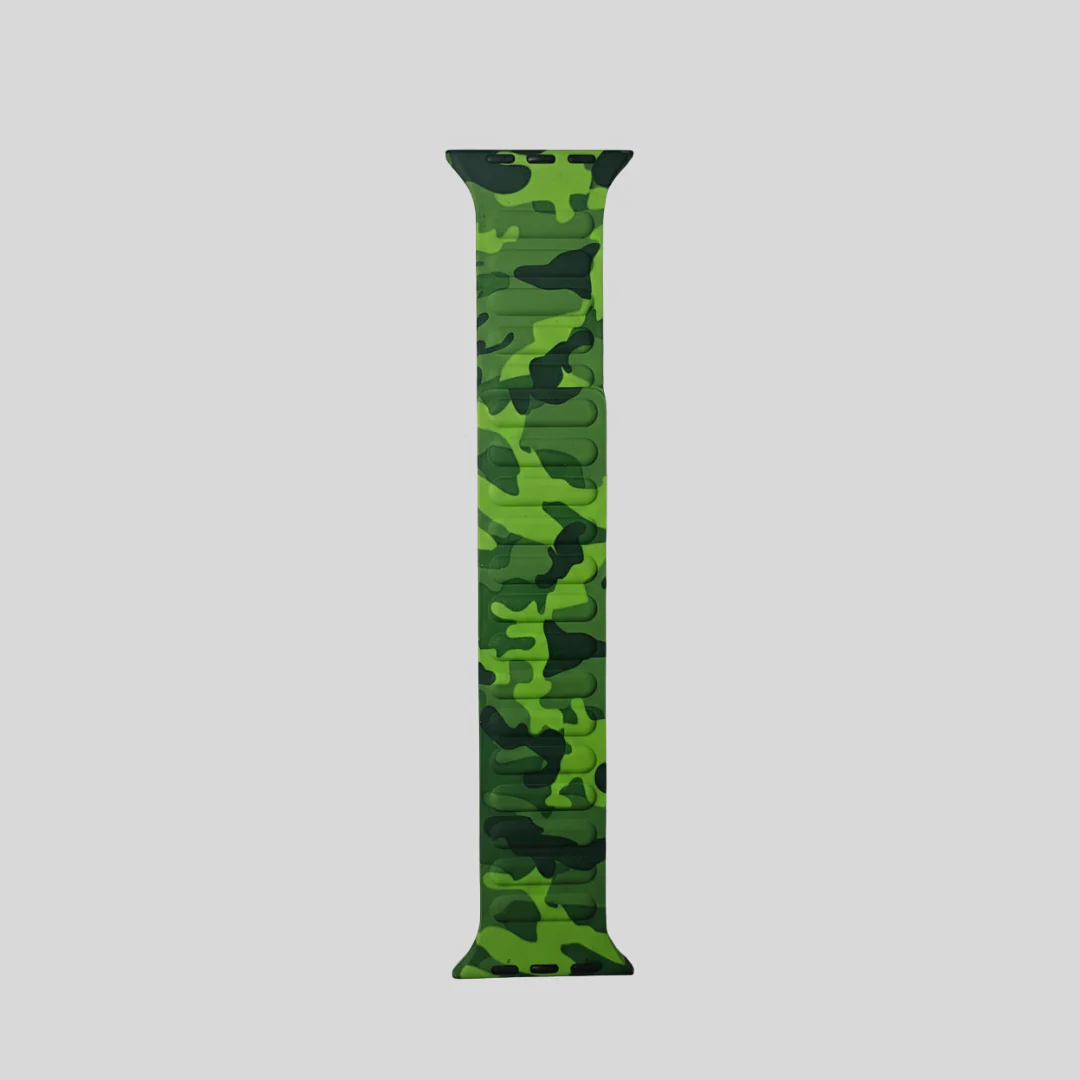 Apple Watch Magnetic Stealth Green Camouflage Strap 42/44/45/49 MM