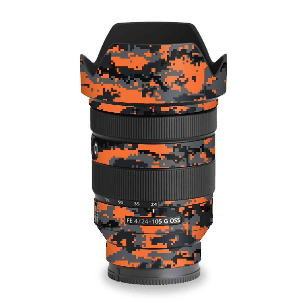 Orange Pixel Camo Lens Skins - Image 2