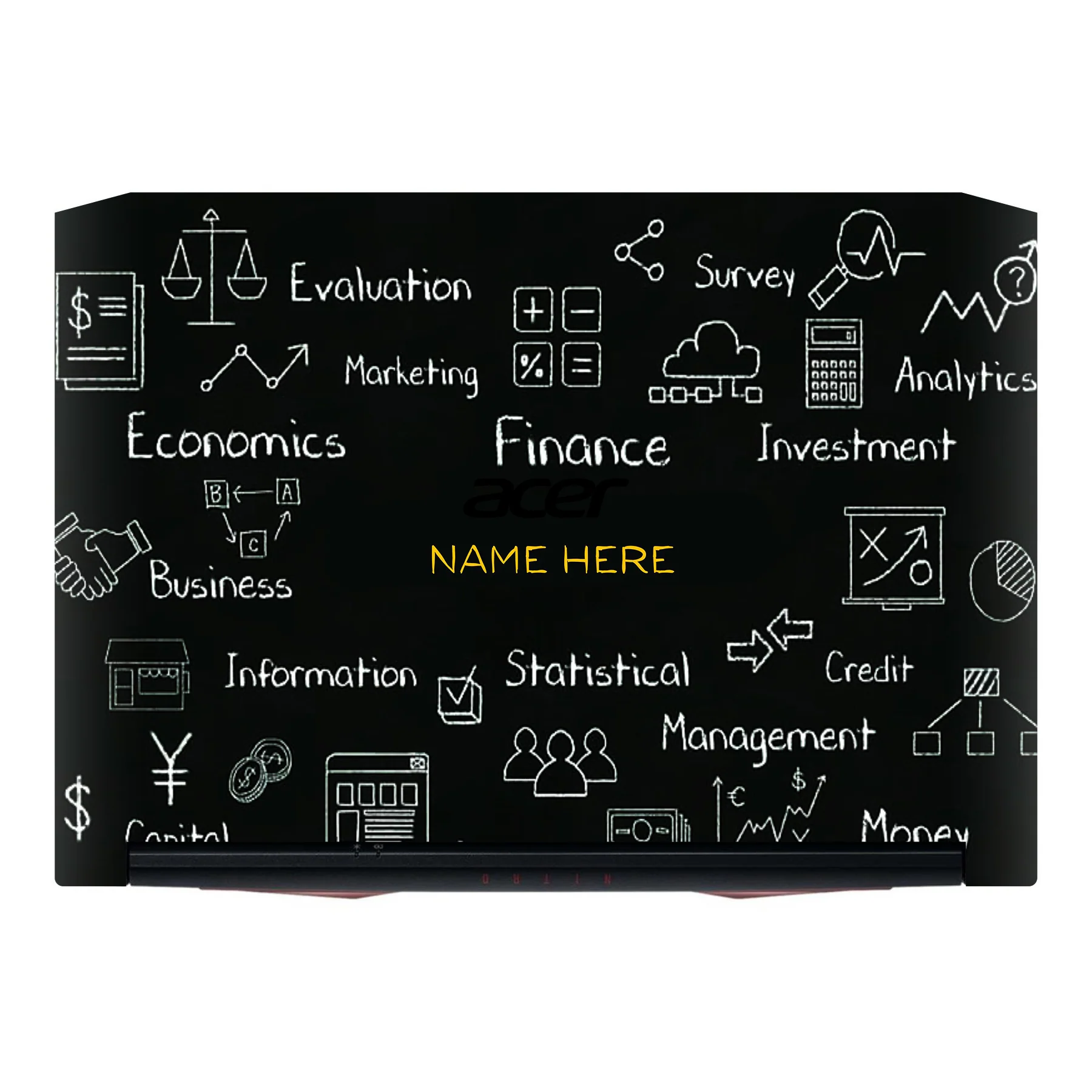 Asset Management Custom Name Acer Nitro 5 AN515 Laptop Skin