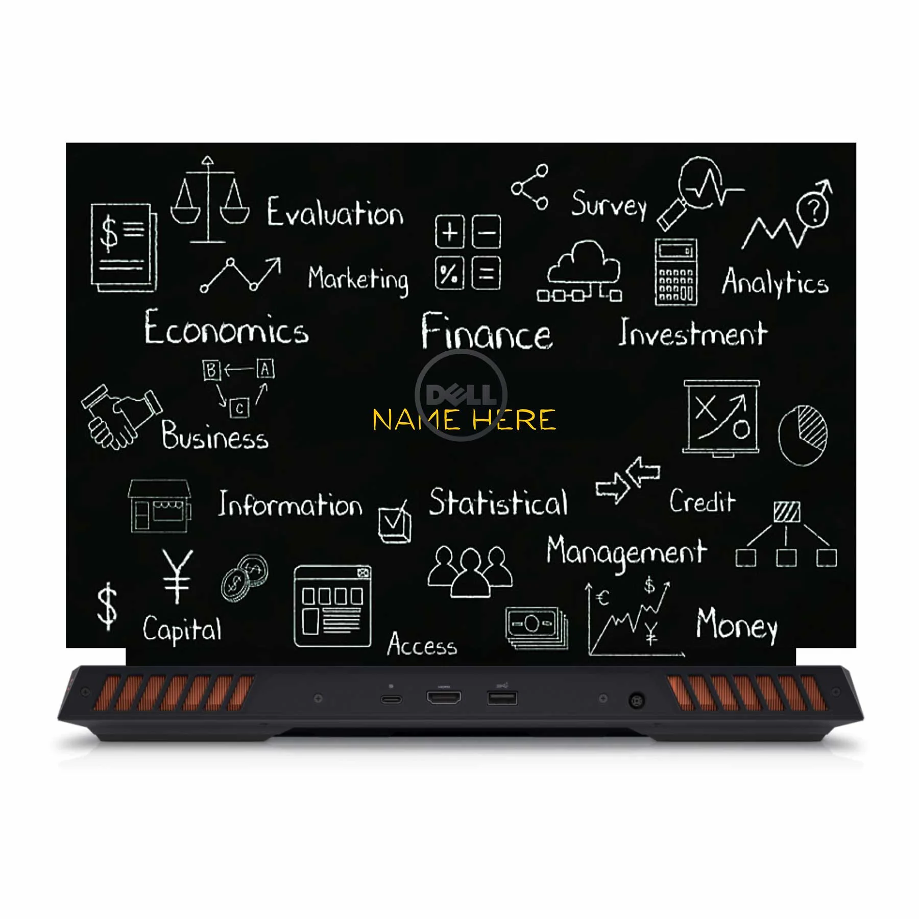 Asset Management Custom Name Dell G15 5530 Laptop Skin
