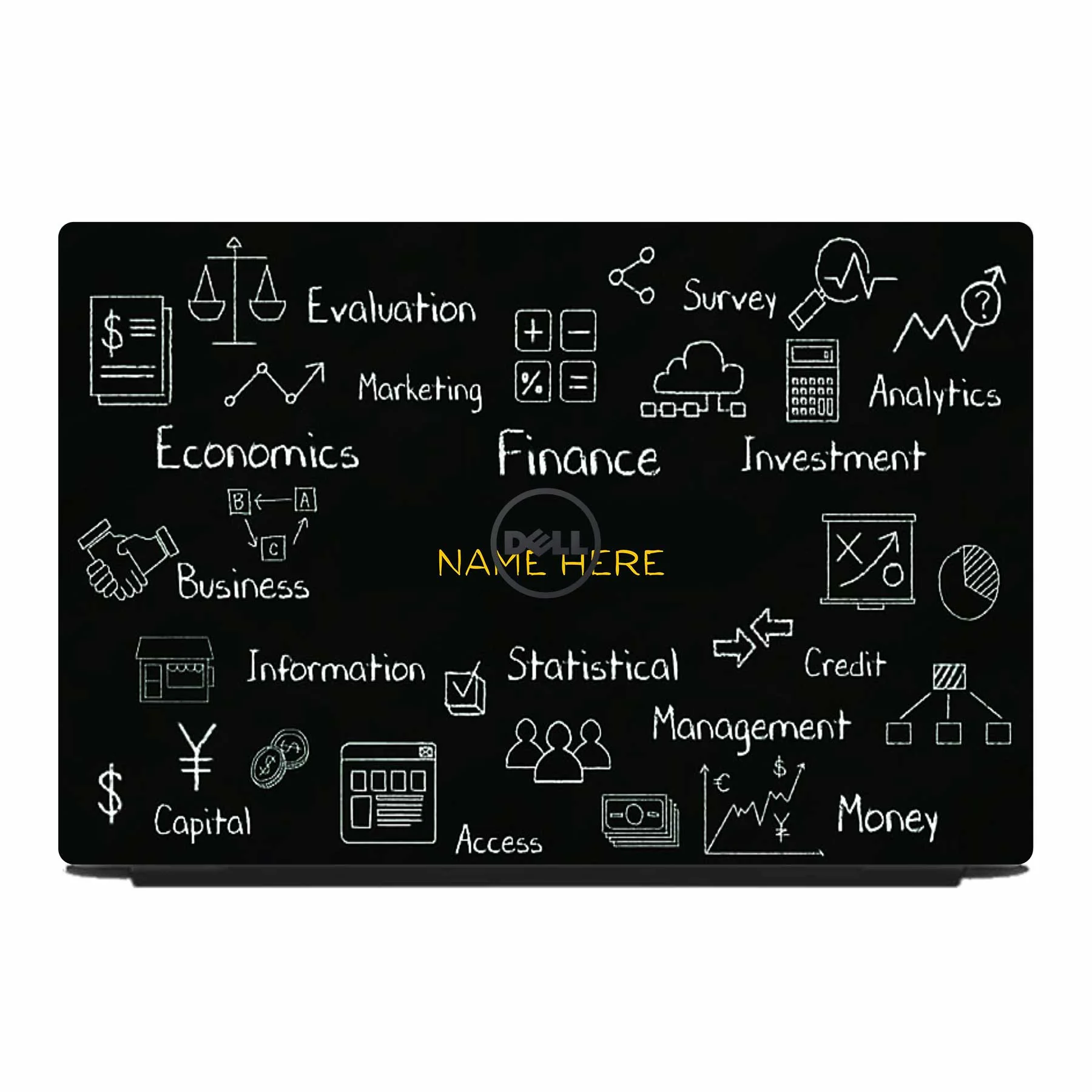 Asset Management Custom Name Dell Inspiron 3501 3520 Laptop Skin