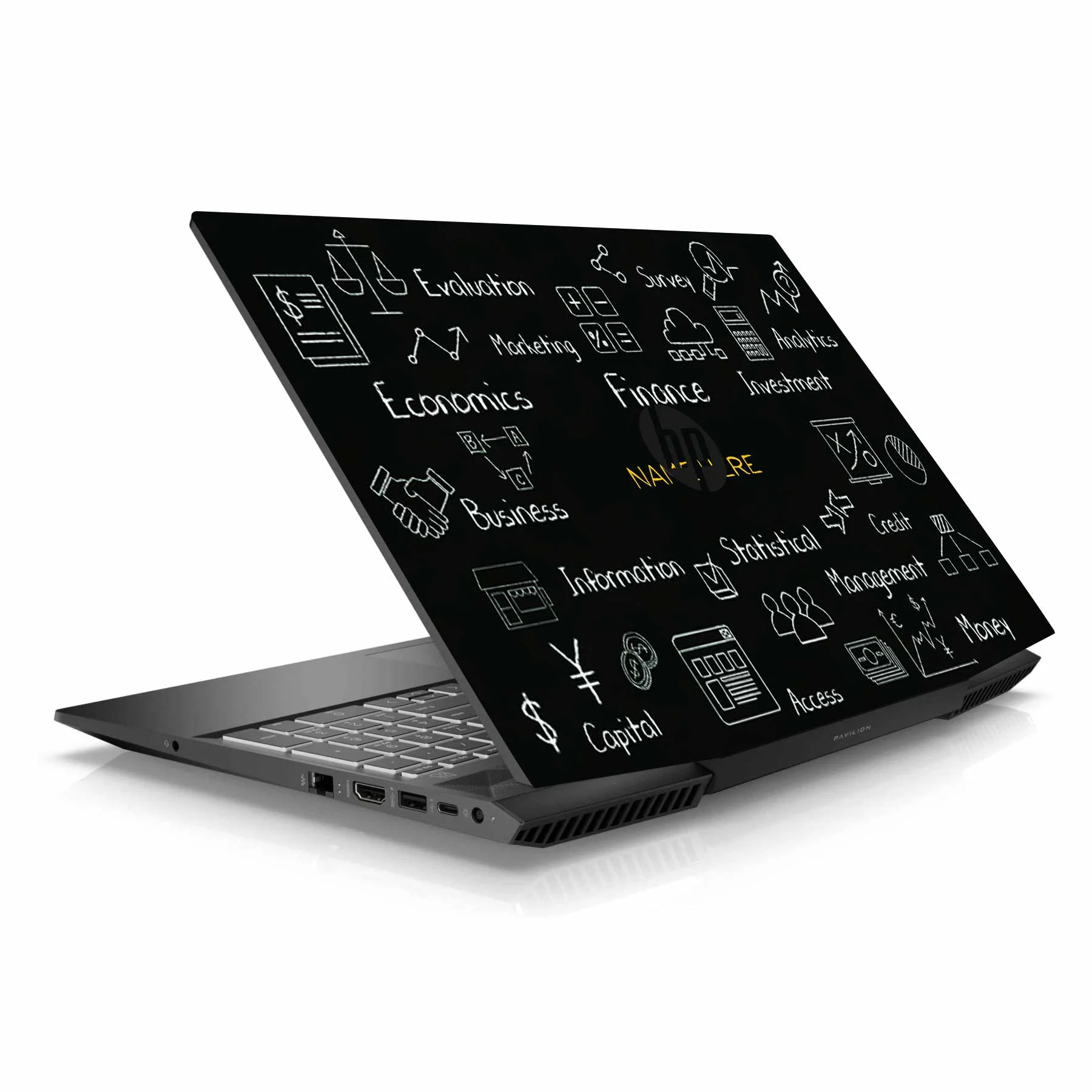 Asset Management Custom Name HP Pavilion Gaming 15 CX Series Laptop Skin