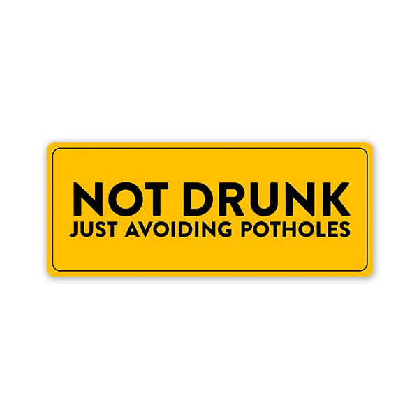 Avoiding Potholes Car Bumper Sticker