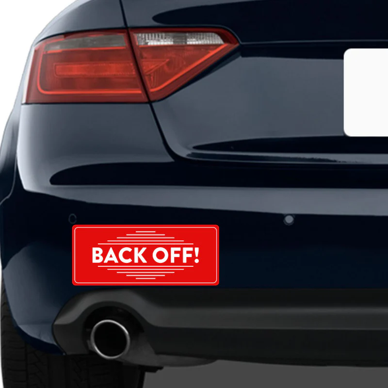 Back Off Car Bumper Sticker - Image 2