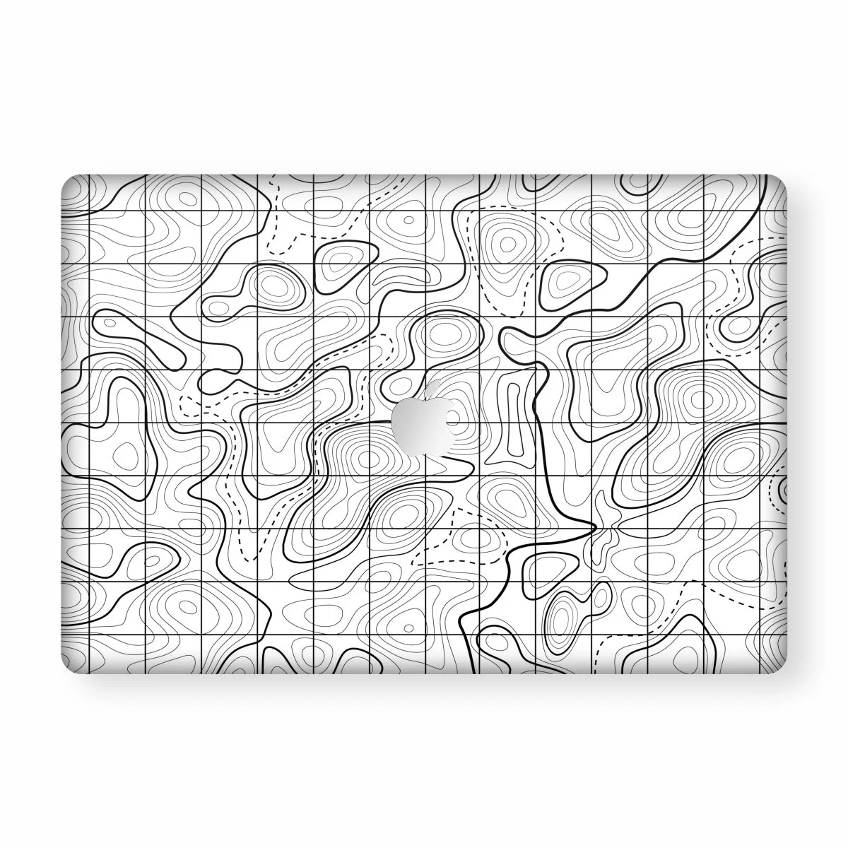 White Topography Exclusive MacBook Skin