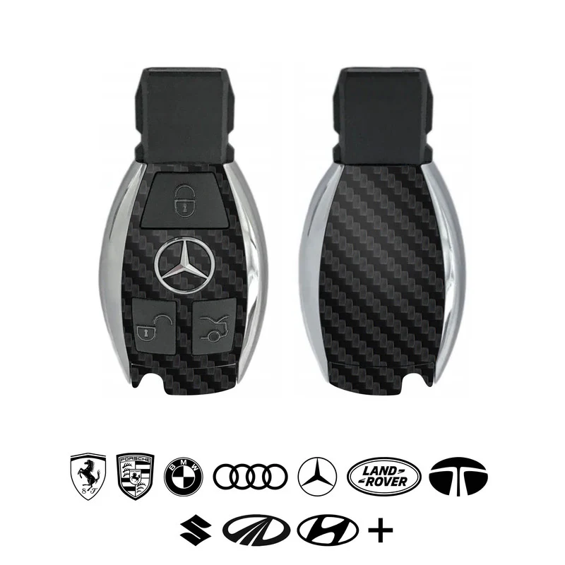 Black Carbon Car Key Skins - Image 2