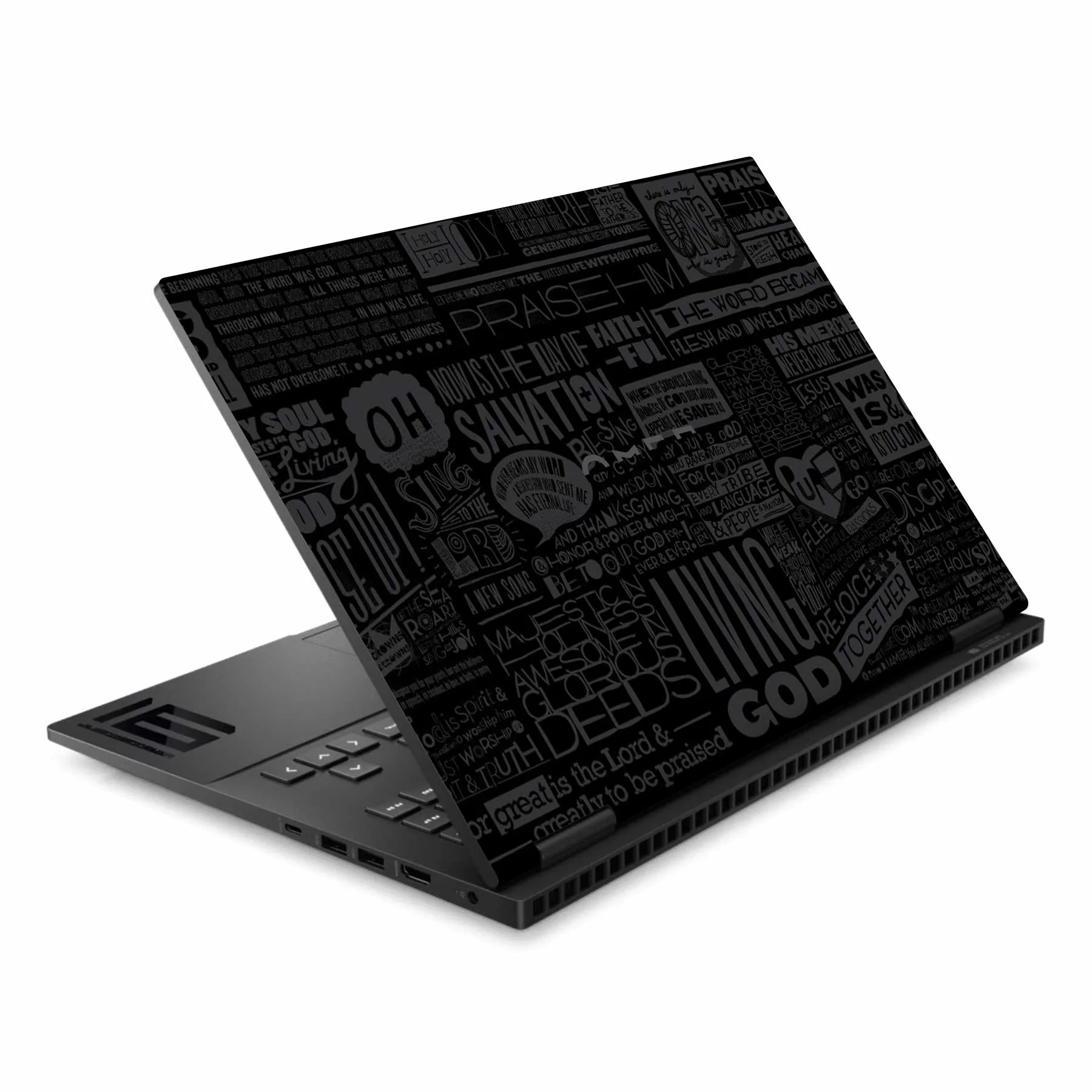 Black Glory HP Omen 16 Laptop Skin