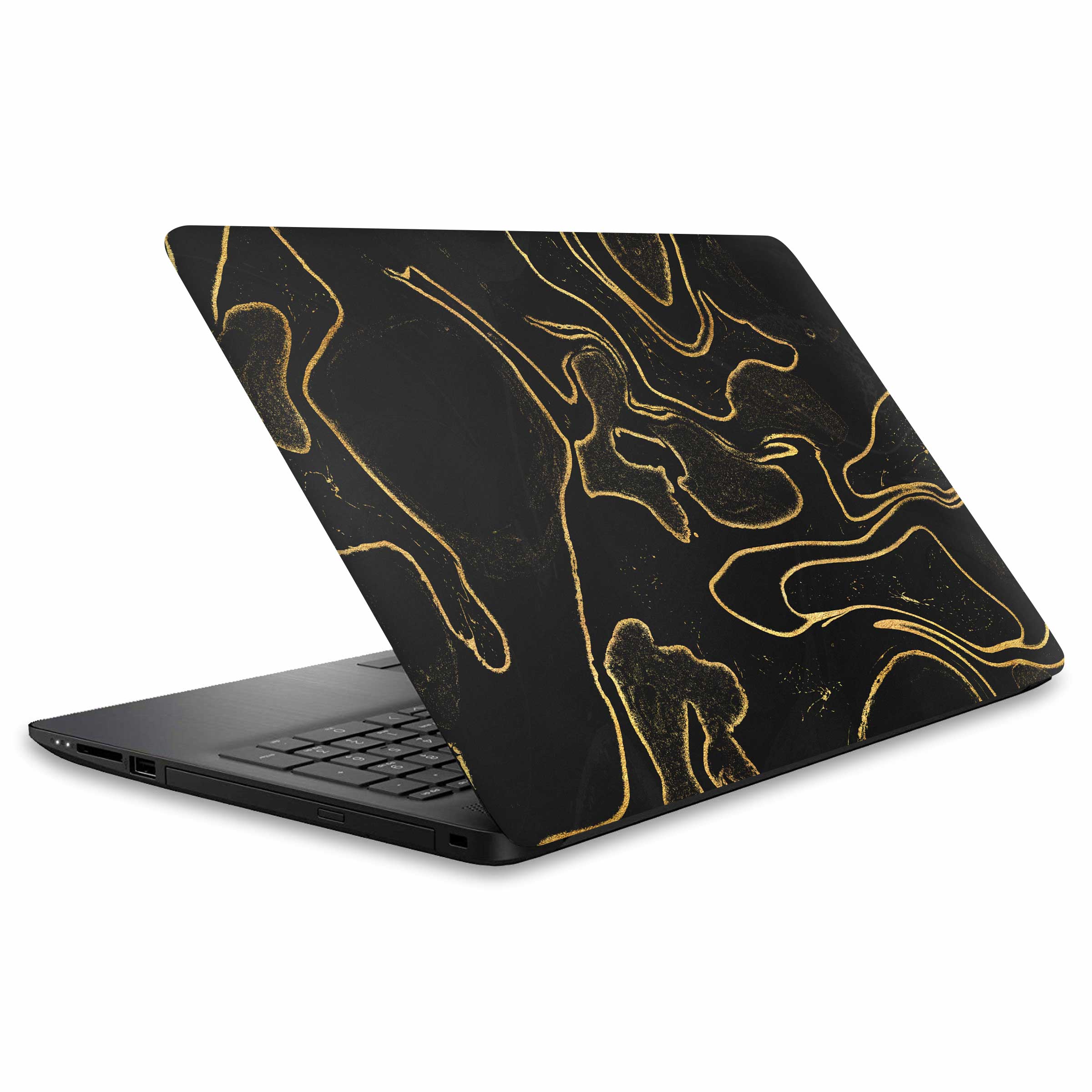 Black Gold Topography Laptop Skin