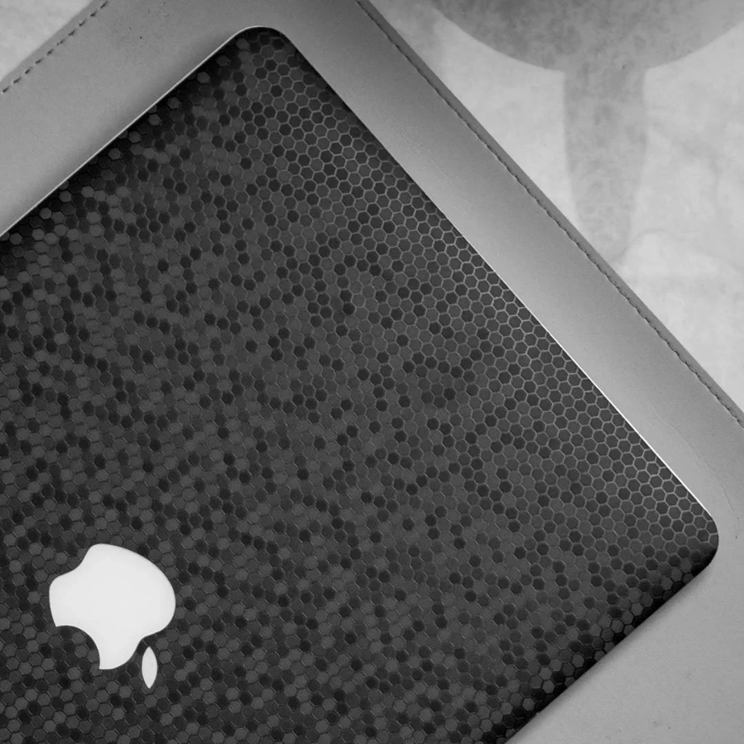 Black Honeycomb Texture MacBook Skins - Image 2