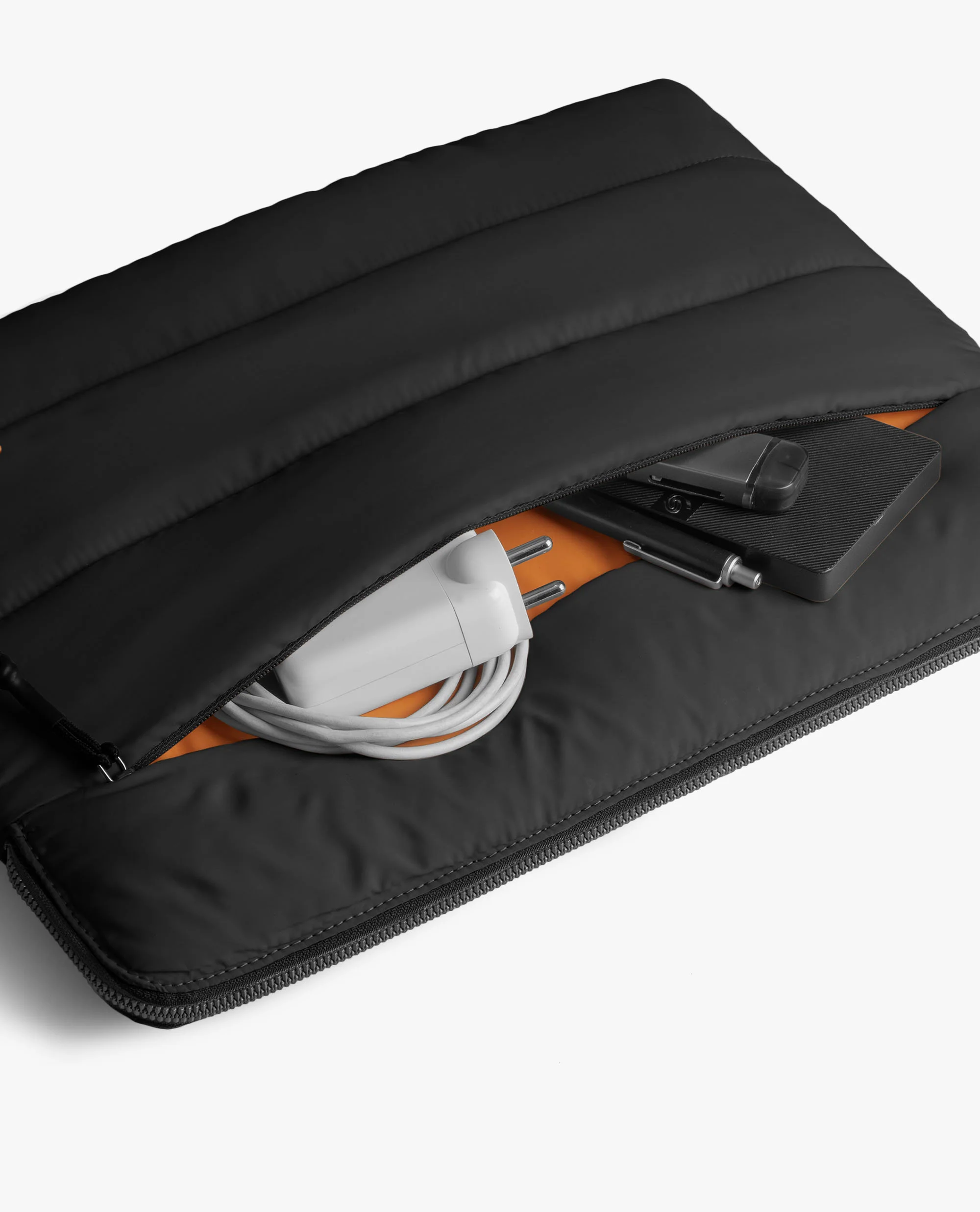 Black Carbon Exclusive Laptop Sleeve With Charger Pouch - 15 Inch - Image 2