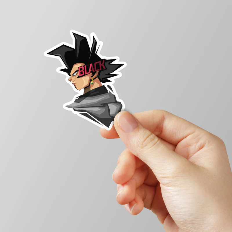 Black Laptop Sticker