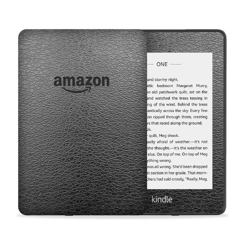 Black Leather Kindle Skin