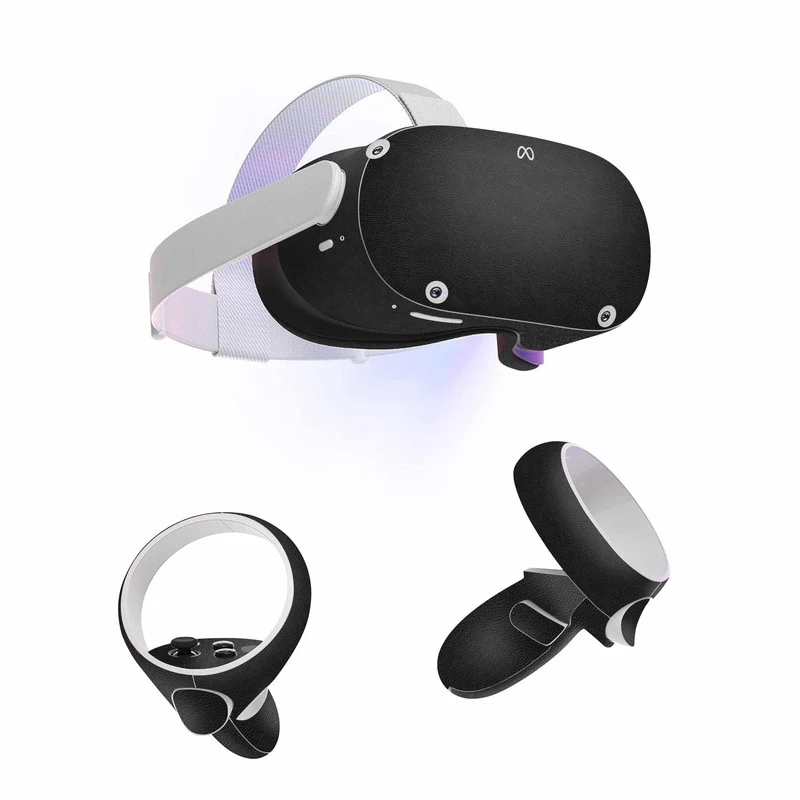 Black Leather Skin For Meta Oculus Quest VR
