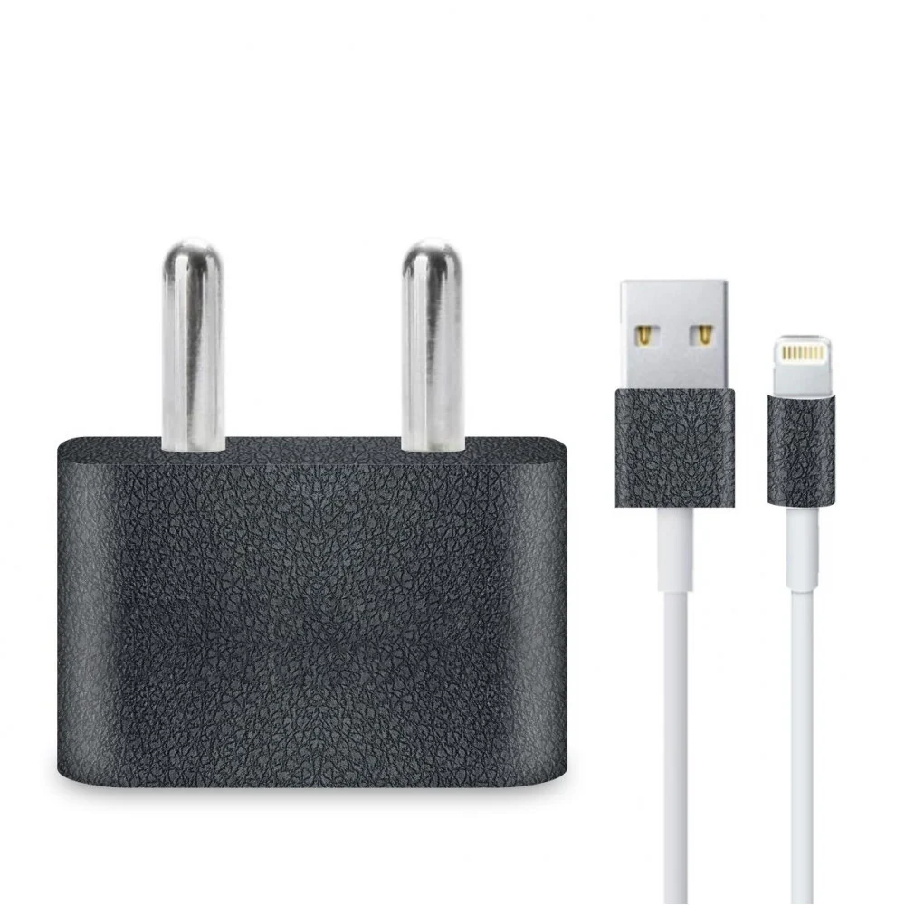 Black Leather Charger Skin - Image 2