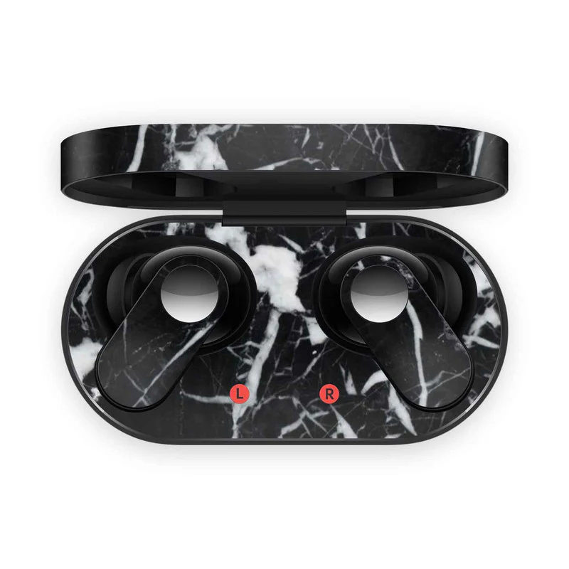 Black Marble OnePlus Nord Buds Skin