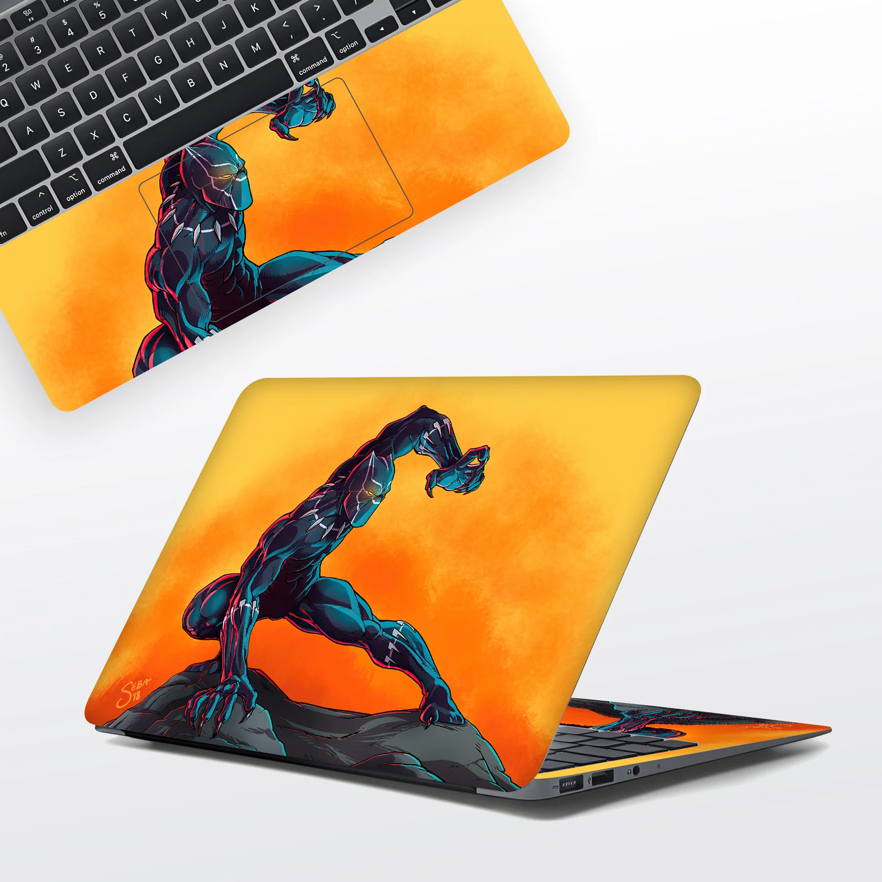 Black Panther Pose Laptop Skin