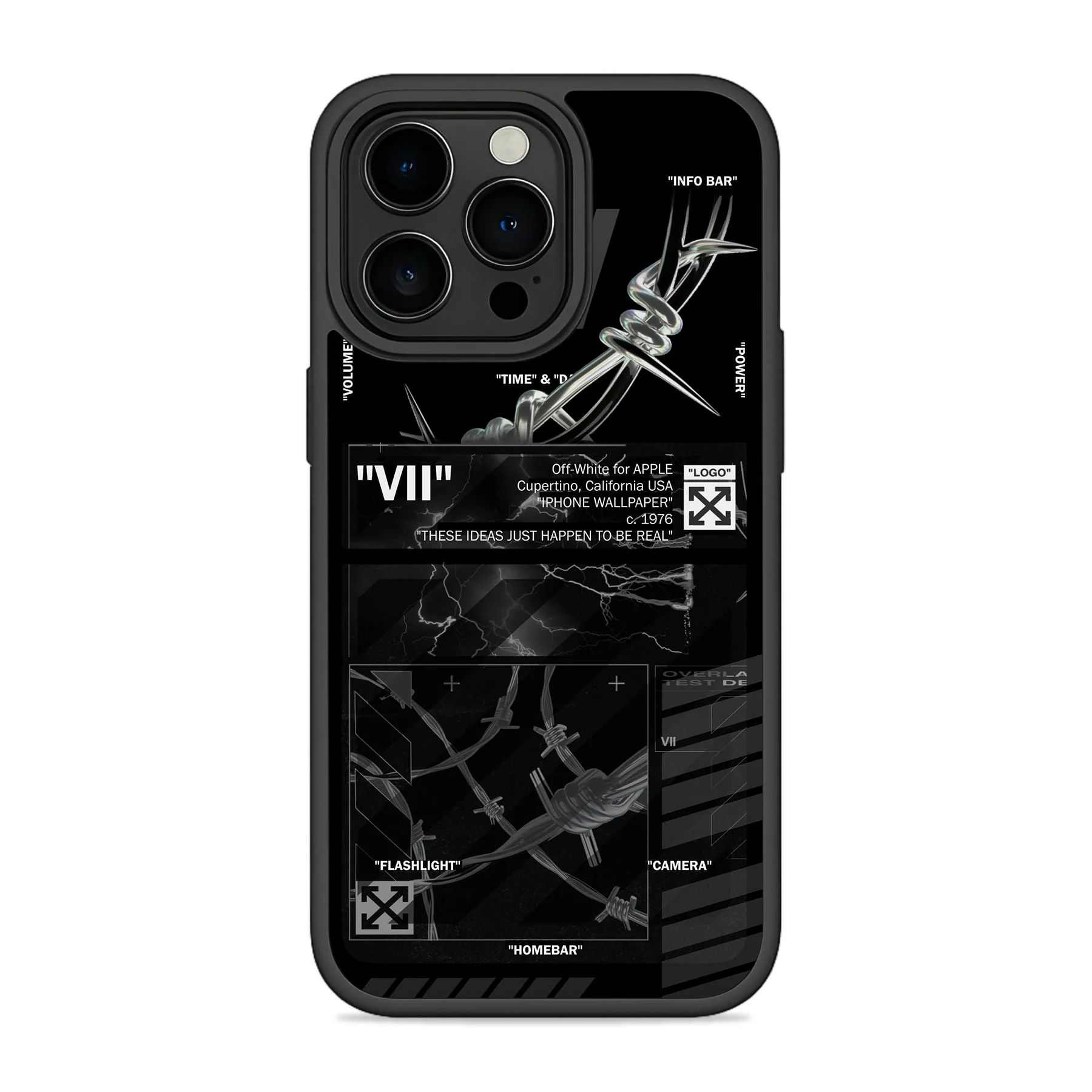 Off White 3D Mobile Bumper Cover