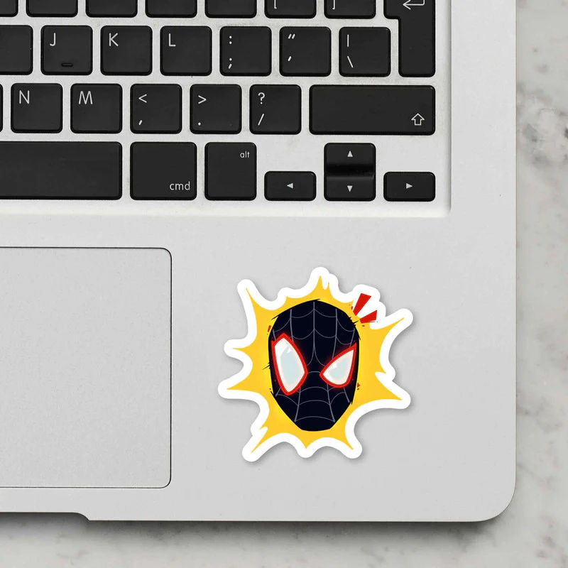Black Spidy Laptop Sticker
