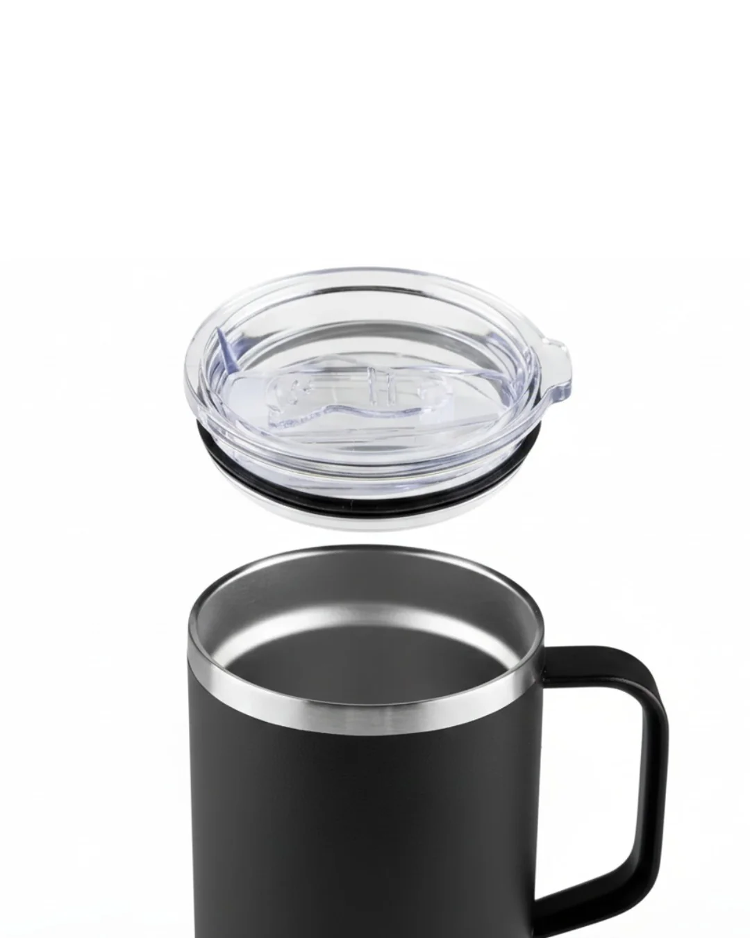 Personalized Black Travel Coffee Mug - Image 3
