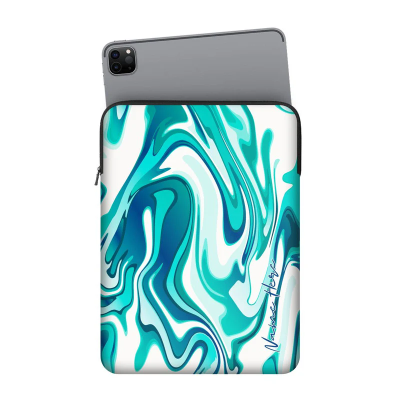 Green Coral Custom Name Ipad Sleeve