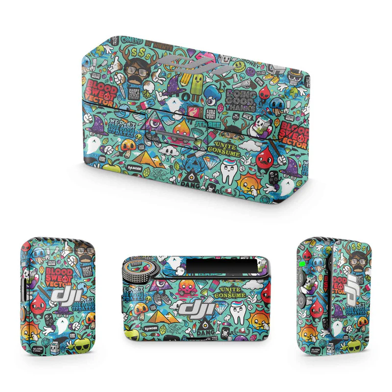 Blue Abstract DJI Mic Skin