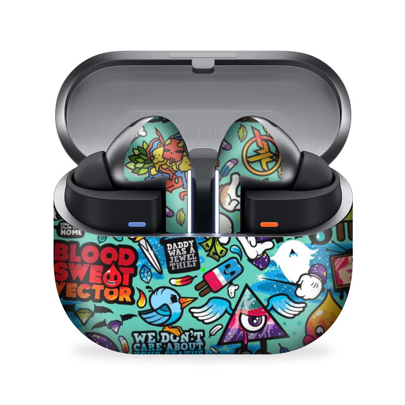 Blue Abstract Samsung Galaxy Buds 3 Pro Skin