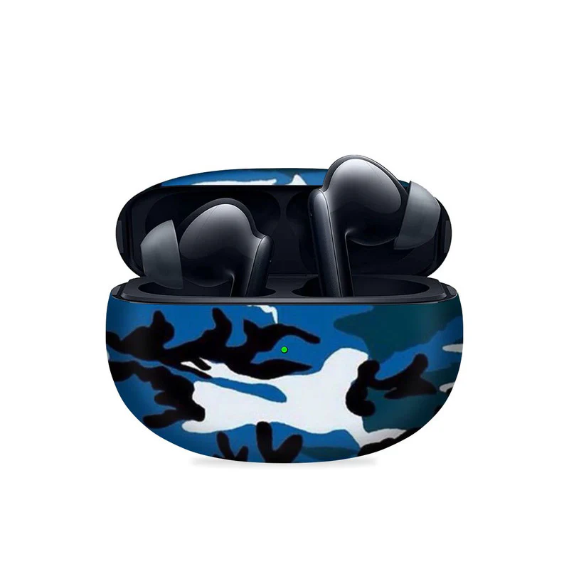 Blue Camo Skin For Oppo Enco TWS