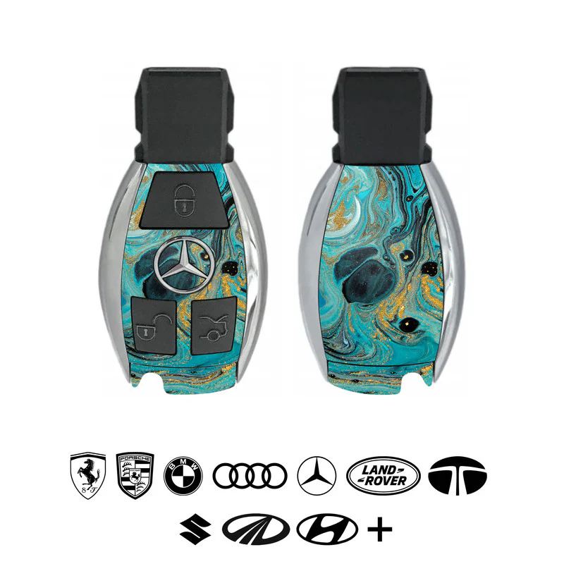 Blue Gold Car Key Skins - Image 2