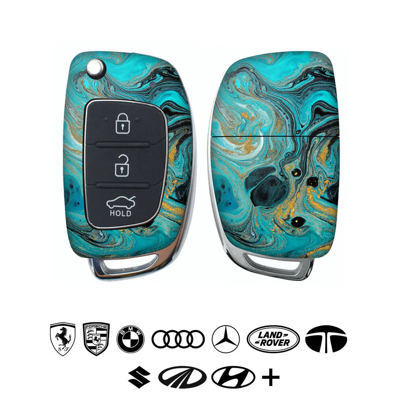 Blue Gold Car Key Skins - Image 3