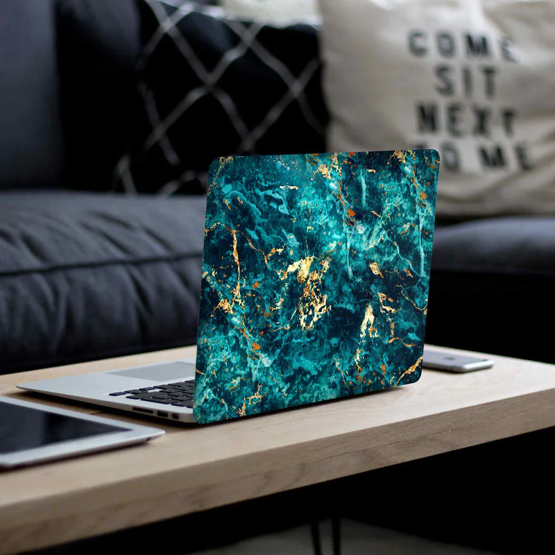Blue Gold Marble Laptop Skin - Image 4