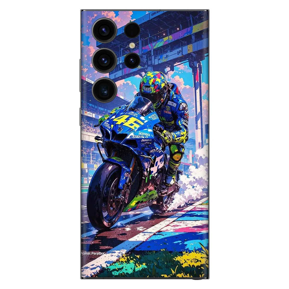 Blue Moto Beast Mobile Skin