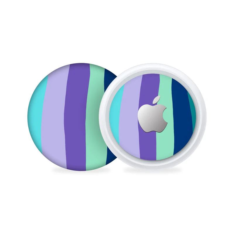 Blue stripes AirTag Skin
