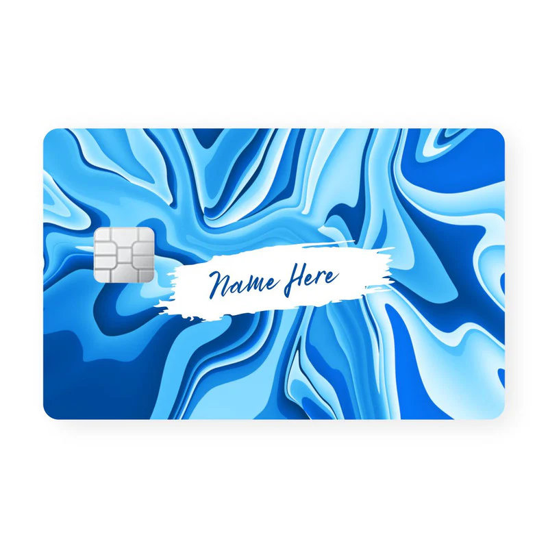 Blue Wawes Custom Name Card Skin